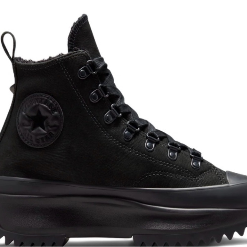 Converse Run Star Hike High 'Triple Black Sherpa'